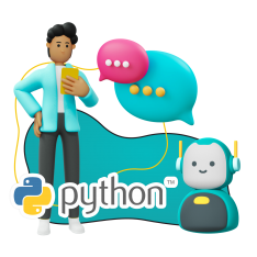 Умный чат-бот на Python - КИБЕРшкола программирования для детей, компьютерные курсы для школьников, начинающих и подростков - KIBERone г. Тамбов